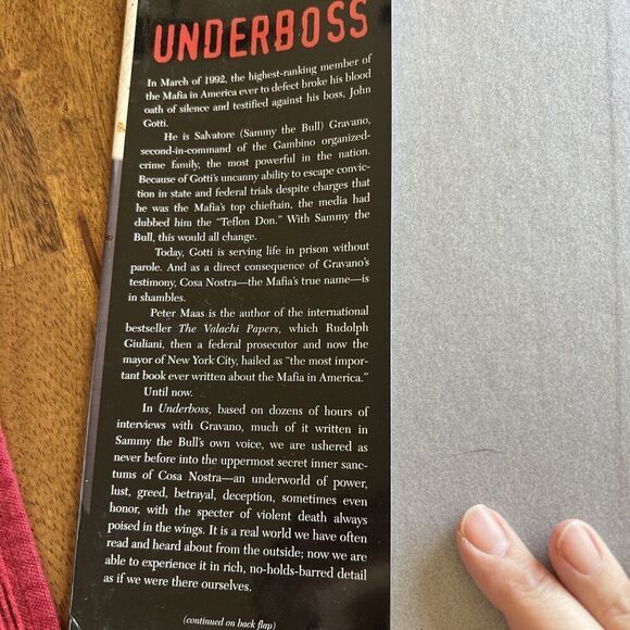 Underboss : Sammy the Bull Gravano's Story of Life in the Mafia by Peter Maas - Picture 5 of 6